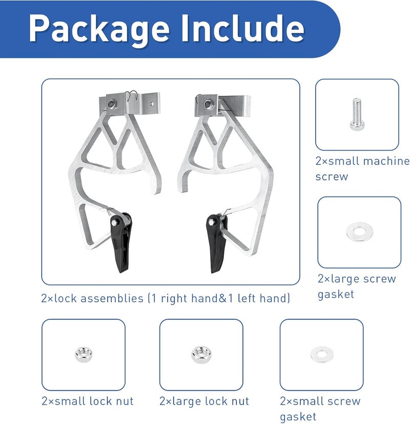 GRONGU Extension Ladder Locks Fits for Werner 28-11 Rung Lock Kit, Extension Ladder Replacement Parts for Werner Aluminum Fiberglass 24ft,28ft,32ft Extension Ladders - Image 2